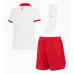 Camiseta Polonia Primera Equipación para niños Eurocopa 2024 manga corta (+ pantalones cortos)